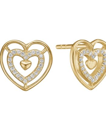 Aagaard øreringe Guld Hjerte 1671