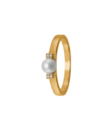 Aagaard Ring Med Perle Diamanter 1800 G14