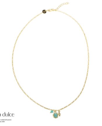 Amazonite Necklace  Golden