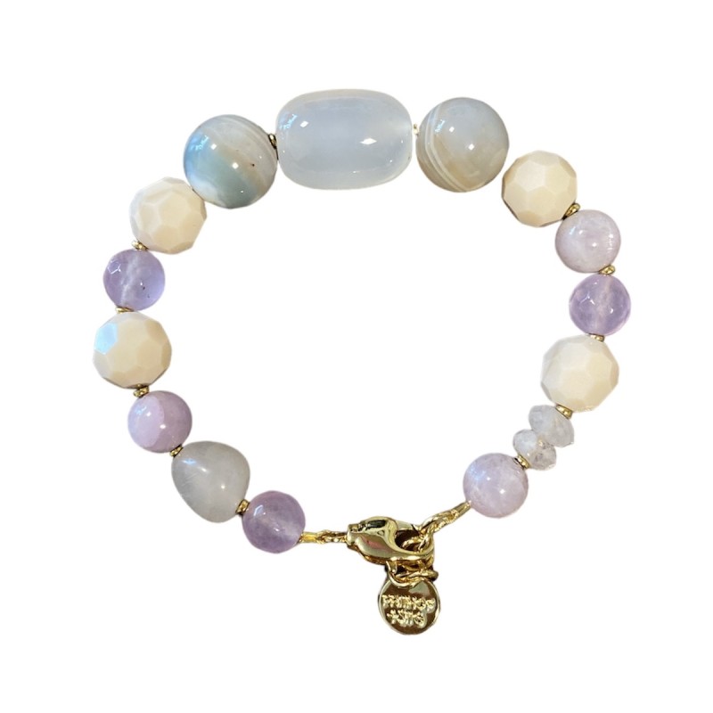 Armbånd Friihof Siig Coco Lilla Rosa Perler