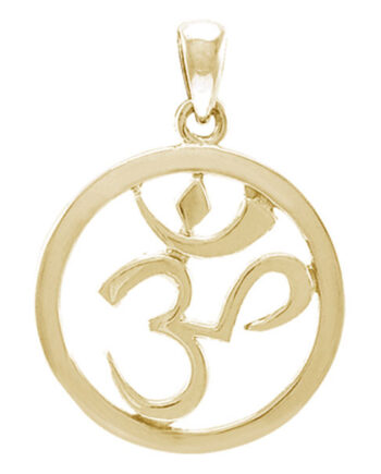 Aum Vedhæng Kæde Forgyldt Karat Guld