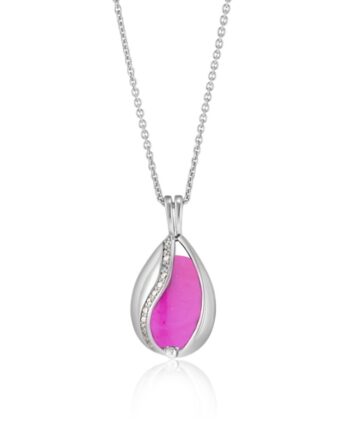 Blankt Smykke Med Pink Onyx