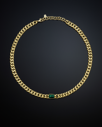 Chiara Ferragni Bossy Green Stone Halskæde