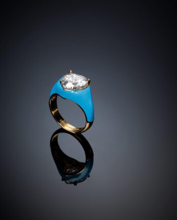 Chiara Ferragni Love Parade Ring Blå Str