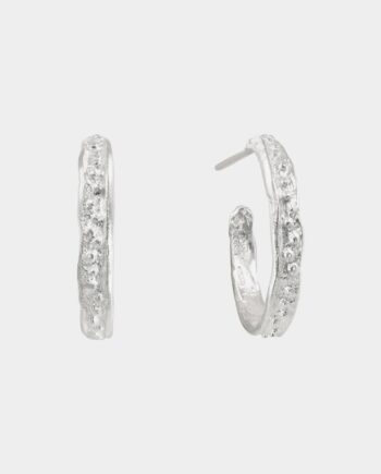 Circe Små Sølvkreoler Med Raffineret Patina