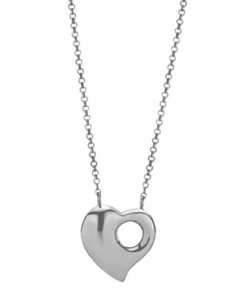 Collier Sølv Med Hjerte