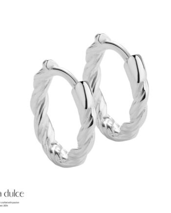 Curly Hoop  Silver
