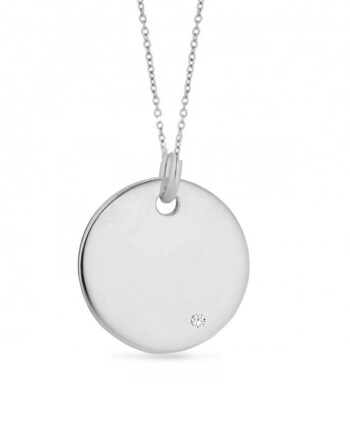 Dahl Lovetag Sølv Med Diamant Vedhæng Inkl Kæde