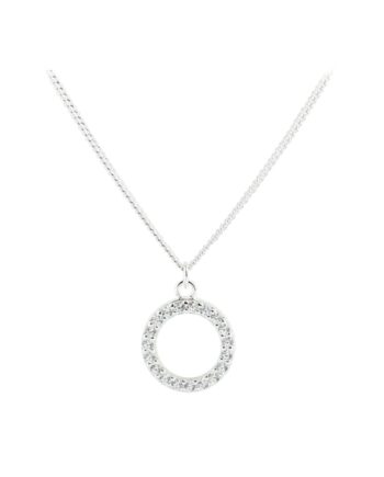 Darling Circle Necklace  Silver