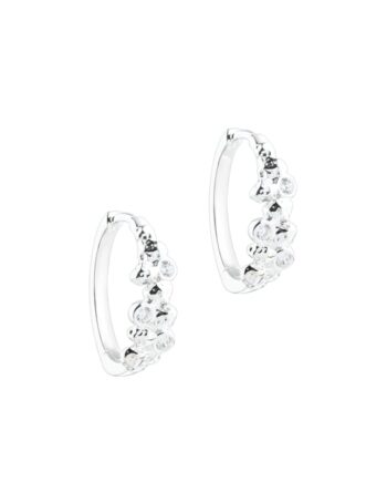 Darling Rock Hoop  Silver