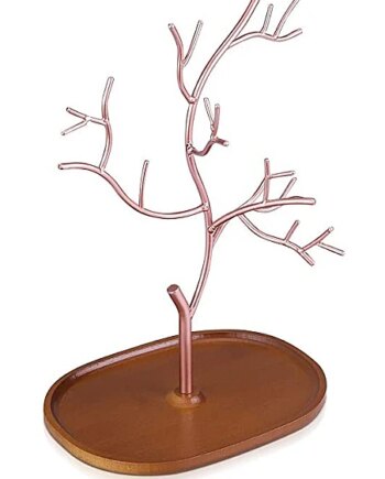 Dekorativt Smykketræ Inkl Opbevaringsbund Kobber