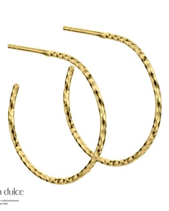 Diamond Cut Hoop  Golden