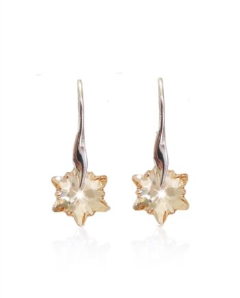 Edelweiss øreringe  Crystal Golden Shadow Sølv