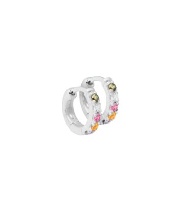 Elina Pastel Hoop  Silver