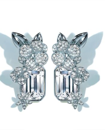 Flora øreringe Med Blomster Sterling Sølv