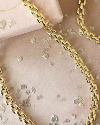 Halskæde Lang  Square Chain Friihof  Siig Guldbelagt