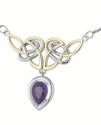 Halskæde Med Keltiske Knuder Ametyst