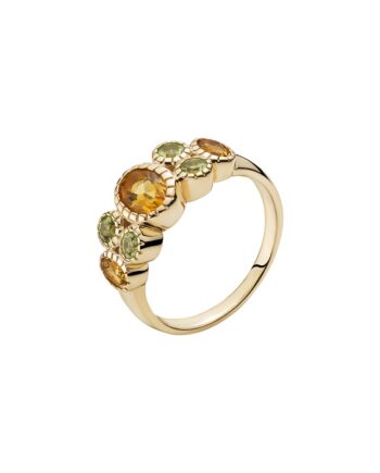 Lund Copenhagen Ring Med Peridot   Citrin 3071193