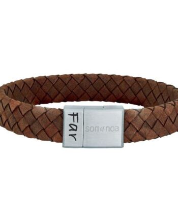 Nordahl Andersen Brun Flette Læderarmbånd