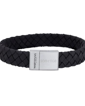 Nordahl Andersen Sort Flette Læderarmbånd