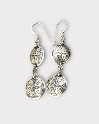 øreringe Sølv Motiv Paradisets Blomst