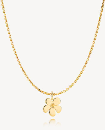 Pansy Kæde Med Vedhæng Forgyldt