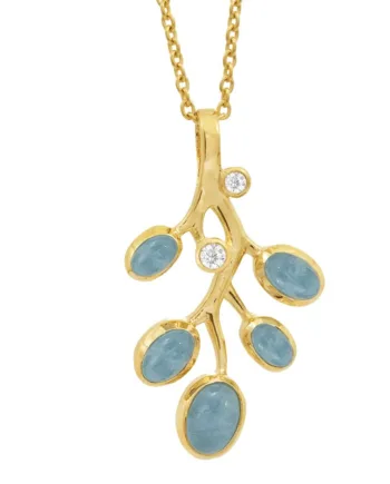 Rabinovich Halskæde Forgyldt Med Aquamarin Azure
