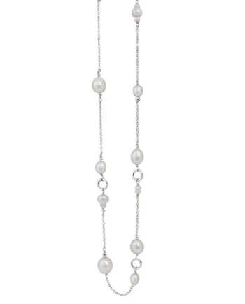 Rabinovich Sølvhalskæde Med Hvide Perler Melrose