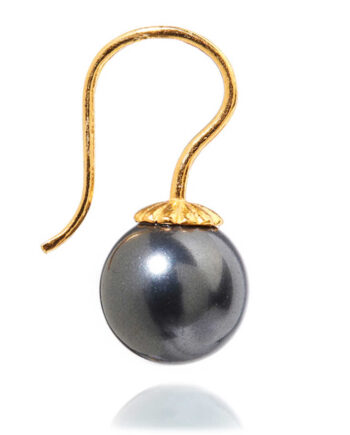 Romantic ørering  Crystal Black Guld