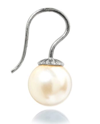 Romantic ørering  Crystal Creme Sølv