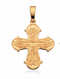 Scrouples Dagmarkors Guld Vedhæng 17x16 Inkl Kæde