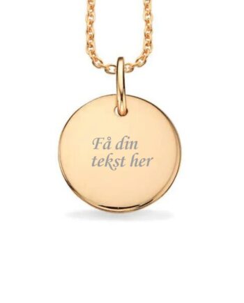 Scrouples Lovetag Guld Blank Vedhæng Inkl Kæde