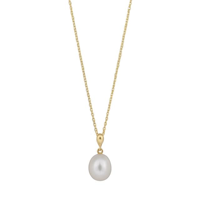 Siersbøl Halskæde Med Ferskvandsperle 8kt 20550140300