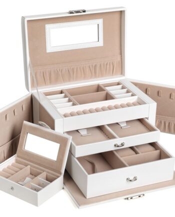 Smykkeskrin Inkl Rejseskrin Skrin Til Smykker Hvid