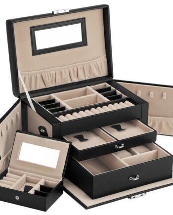 Smykkeskrin Inkl Rejseskrin Skrin Til Smykker Sort