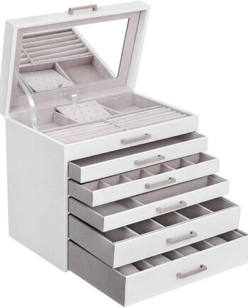 Smykkeskrin Stort Smykkeskrin Med Skuffer Spejl