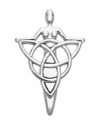 Vedhæng Gudinde Med Triquetra Treenighedssymbolet 45mm Kæde