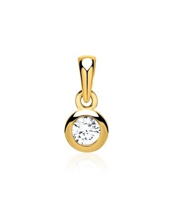 Vedhæng Guld Med Zirkoniasten