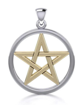 Vedhæng Med Pentagram 37mm Kæde