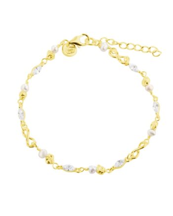 White Garden Bracelet  Golden