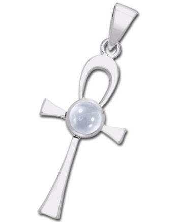 Ankh Kors Med Bjergkrystal Kæde