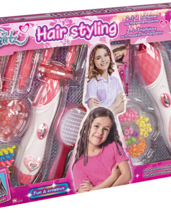 Girlz Hårdekorationssæt Med Hårtwister Hårperlemaskine