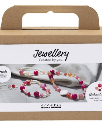 Mini Diy Kit Smykker Halskæde Armbånd Pink