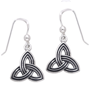 øreringe Med Triquetra Treenighedssymbolet 28mm Sæt