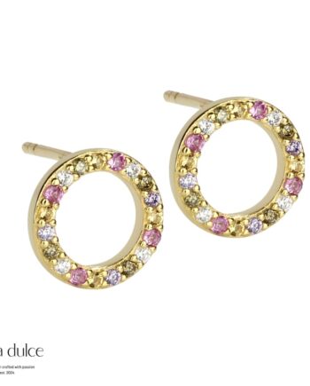 Pastel Circle Earstud  Golden