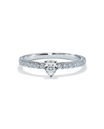 Verona Solitaire Pæreformet Diamant Forlovelsesring
