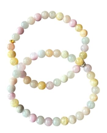 Armbånd Friihof  Siig Rosa Pastel Farvede Perler