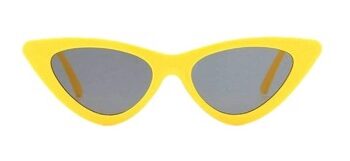 Cateye Solbriller Gul Med Mørke Glas