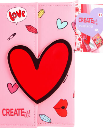Create  Makeup Bog Med Hjerte Magnetlukning