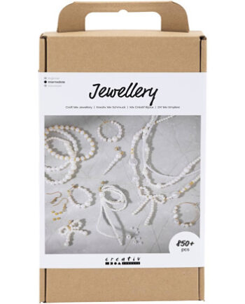 Diy Mix Smykker Halskæder Armbånd øreringe Forgyldt Hvid Perlemor